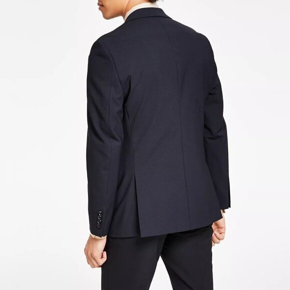 Bar III Men's Black Slim Fit Wool Blend Suit Jacket - Picture 2 of 8